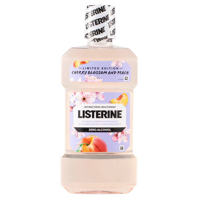 Listerine Antibacterial Mouthwash Cherry and Blossom and Peach Limited Edition 500ML