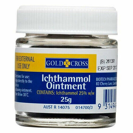 Gold Cross Icthamol Ointment 25% 25g - OhYouLuckyDuck.com.au