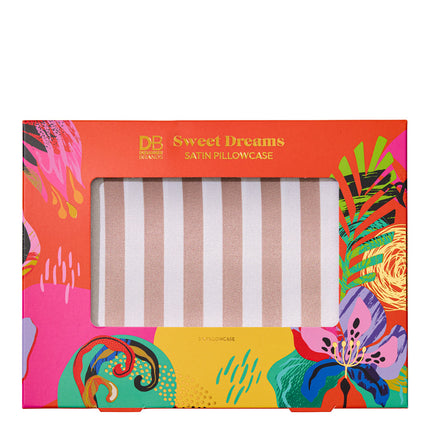 Designer Brands Sweet Dreams Satin Pillow Case for Hair and Skin Mocha Single