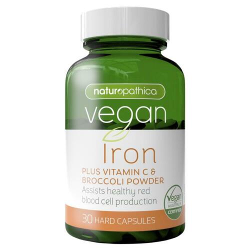 NaturoPathica Vegan Iron Caps 30 - OhYouLuckyDuck.com.au