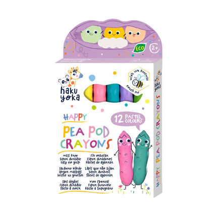 Haku Yoka Pea Pod Crayons 12 Colours