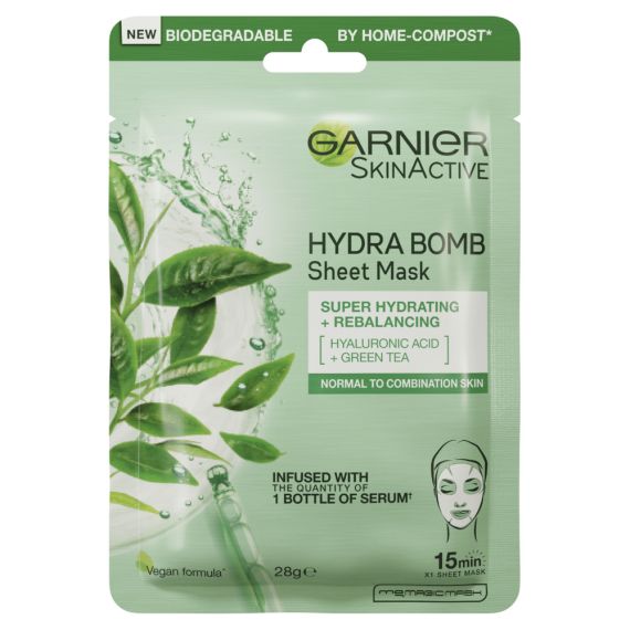 Garnier Skin Active Hydra Bomb Tissue Face Mask Green Tea - OhYouLuckyDuck.com.au