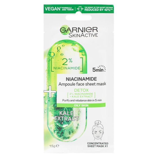 Garnier 5 Min Ampoule Sheet Mask Kale - OhYouLuckyDuck.com.au