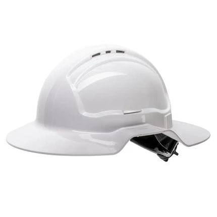 Maxisafe Hard Hat Broad Brim Vented White
