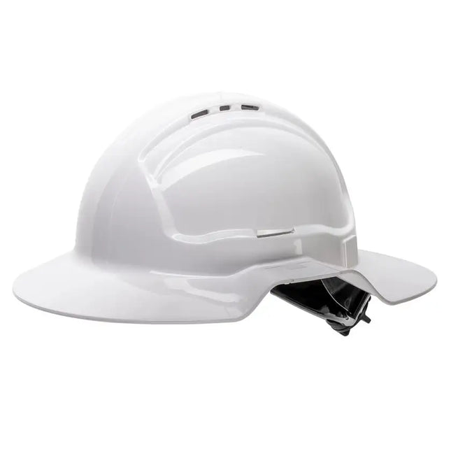 Maxisafe Hard Hat Broad Brim Vented White