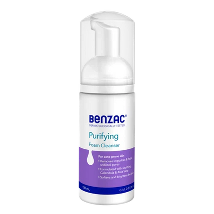 Benzac Daily Facial Foam Cleanser for Oily or Combination Skin 130ML