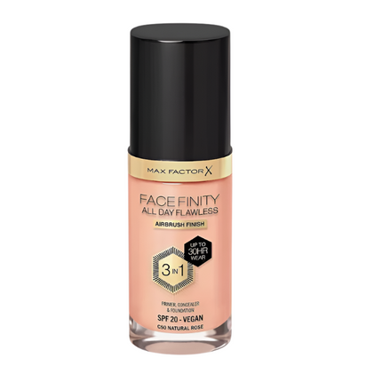 Max Factor Facefinity All Day Flawless 3-In-1 Foundation C50 Nat Rose