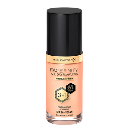 Max Factor Facefinity All Day Flawless 3-In-1 Foundation N45 Warm Almond