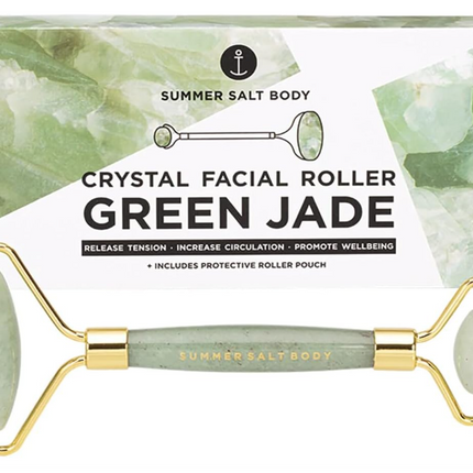Summer Salt Crystal Face & Body Roller Green Jade