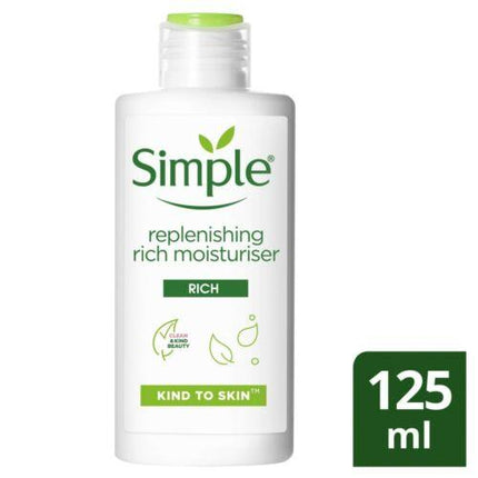 Simple Kind To Skin Rich Moisturiser Replenishing 125ml - OhYouLuckyDuck.com.au
