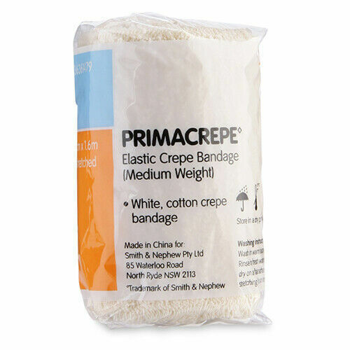 Primacrepe Elastic Crepe Bandage Medium White 7.5cm X 1.6m - OhYouLuckyDuck.com.au