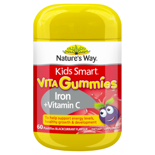 Natures Way Kids Smart Kids Smart Vita Gummies Iron And Vitamin C 60 Pastilles - OhYouLuckyDuck.com.au