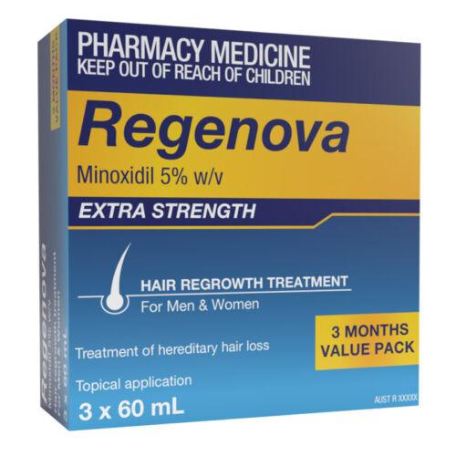 Regenova 5% Topical Hair Regrowth Treatment 3 X 60ml - OhYouLuckyDuck.com.au