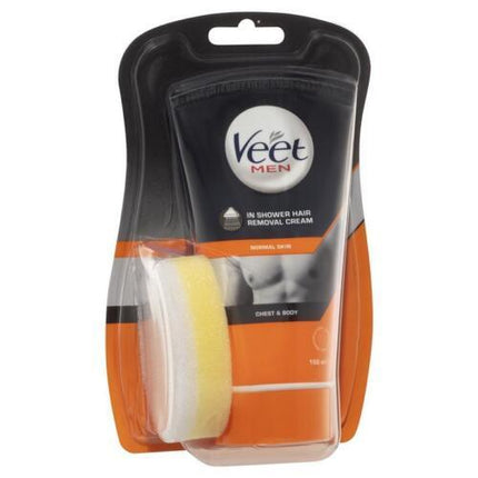 Veet Men Shower Hair Removal Cream Normal 150mL - OhYouLuckyDuck.com.au