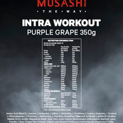 Musashi Intra Workout Purple Grape 350g - OhYouLuckyDuck.com.au