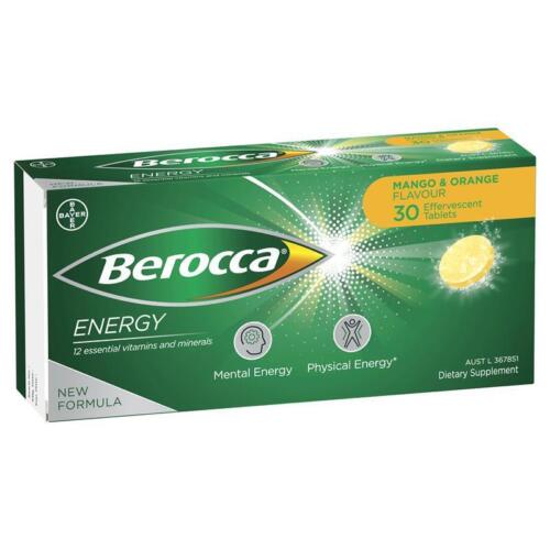 Berocca Energy Mango & Orange Eff Tabs 30 - OhYouLuckyDuck.com.au