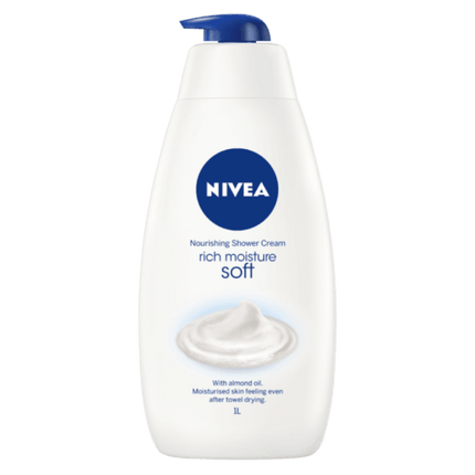 Nivea Shower Cream Rich Moisture Soft 1L - OhYouLuckyDuck.com.au