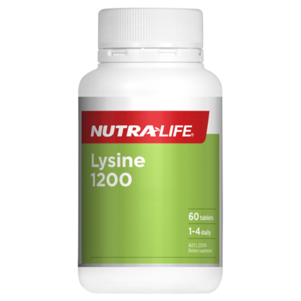 Nutra-Life L-Lysine 1200mg 60 Tablets - OhYouLuckyDuck.com.au