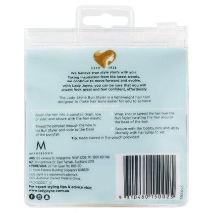 Lady Jayne Light Bun Styler Kit Small/medium Hair Elastics Five Bobby Pins - OhYouLuckyDuck.com.au