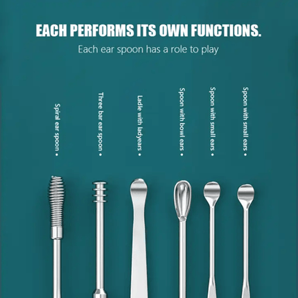 6pcs Ear Wax Removal Cleaning Tool Kit - OhYouLuckyDuck.com.au