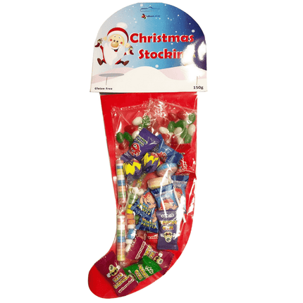 The Confectionery House Christmas Santa Stockings Assorted with Lollies and Candy 150g