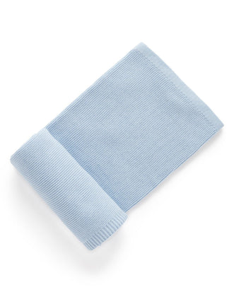 Purebaby Organic Cotton Knitted Essentials Blanket Blue 100CM x 100CM
