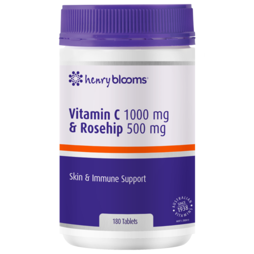 Henry Blooms Vitamin C 1000 and Rosehip 500 180 tab - OhYouLuckyDuck.com.au