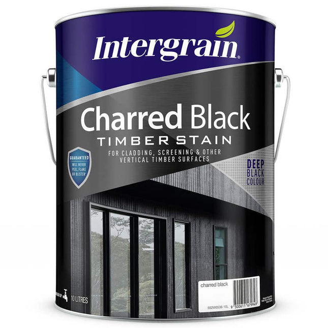 Intergrain Charred Black Timber Stain 10L