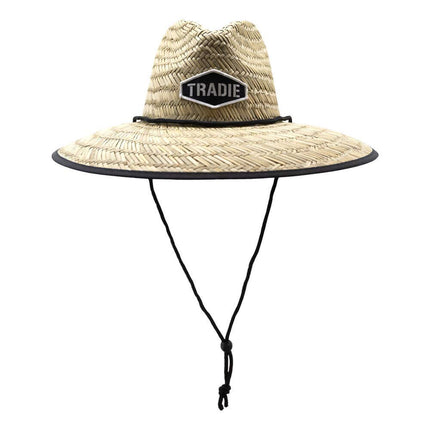 Tradie Straw Hat Black One Size
