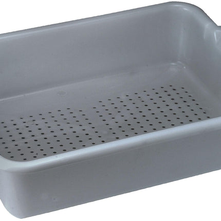 Winco Grey Perforated Rectangular Commercial Foodservice Bus Box Medium