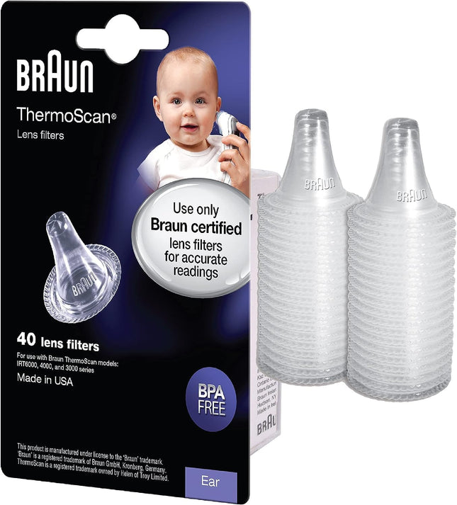 Braun ThermoScan Hygienic Lens Filters Refills for All Models 40 Pack