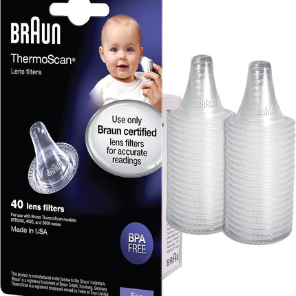 Braun ThermoScan Lens Filters Hygiene Caps Refills 40PCS