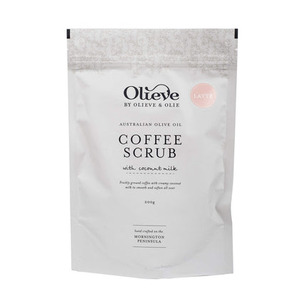 Olieve and Olie Latte Coffee Scrub for Exfoliating and Moisturising Skin 200G