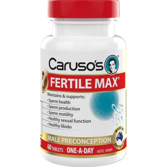 Carusos Fertile MAX 60 Tablets - OhYouLuckyDuck.com.au