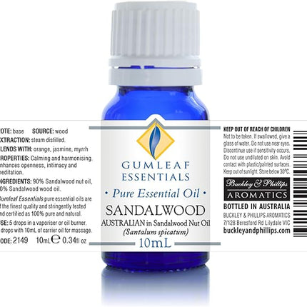 Gumleaf Sandalwood 3 Percent in Jojoba Essential Oil Blend for Meditation and Aromatherapy 10ml