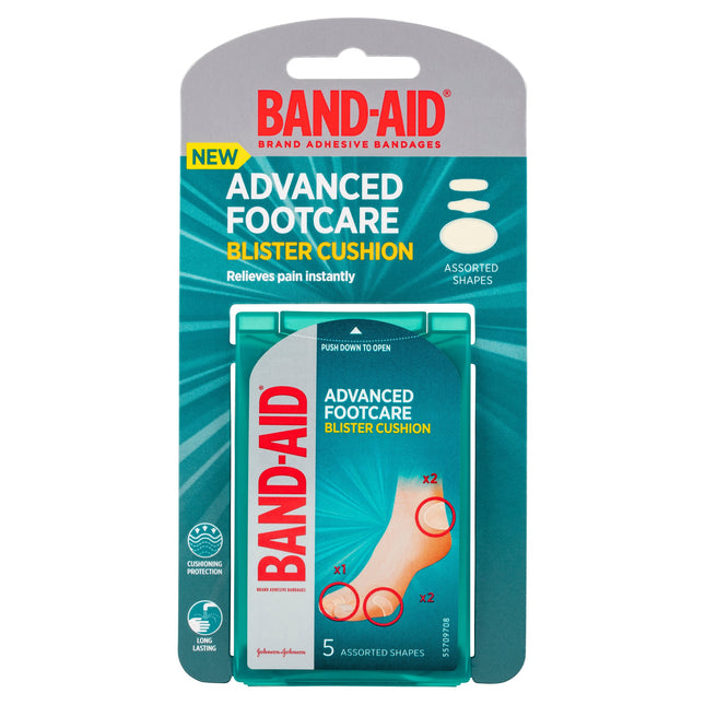 Band-Aid Advanced Footcare Blister Cushion Assorted Shapes 5 Pack