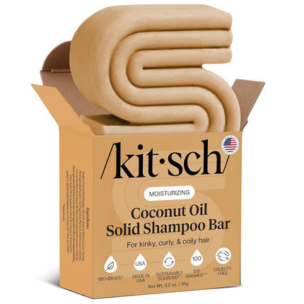 Kitsch Coconut Oil Deep Moisturizing Solid Shampoo Bar for Dry Hair 90G