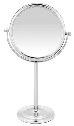 Bodysene Tall Pedestal Chrome Mirror 7X Magnification Double Sided 360
