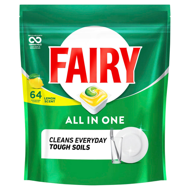 Fairy Lemon Dishwashing Tabs 64PCS
