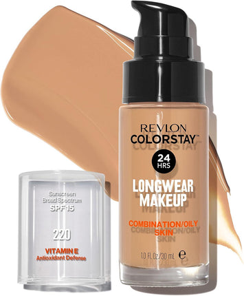 Revlon Colorstay Makeup Foundation For Combination/Oily Skin Natural Beige - OhYouLuckyDuck.com.au
