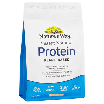 Nature's Way Instant Natural Protein Plant Based Vanilla 400G