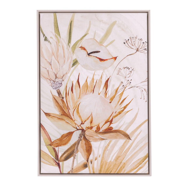 Splosh Palm Cove Flora Framed Canvas Wall Art Hanging Home Decor 94x64CM