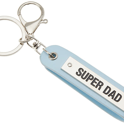 Super Dad Hand Stamped Aluminum Keychain