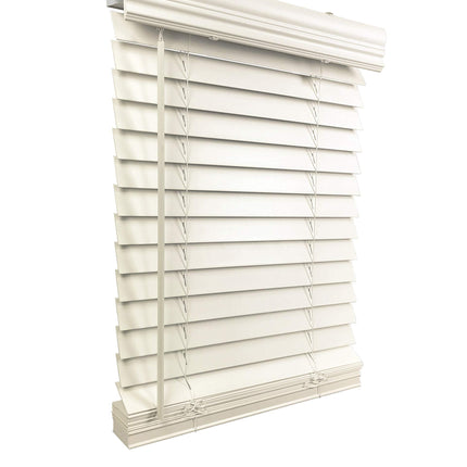 US Window And Floor 2 Inch Faux Wood Blinds 35 x 60CM White