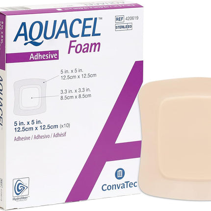 Aquacel Foam Adhesive Dressing 12.5CM x 12.5CM 10