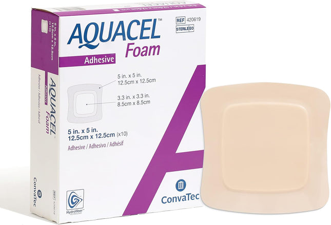 Aquacel Foam Adhesive Dressing 12.5CM x 12.5CM 10