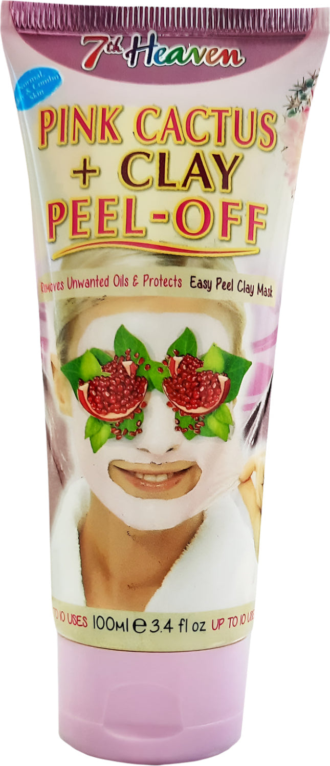 7th Heaven Pink Cactus & Clay Peel Off Tube 100ML