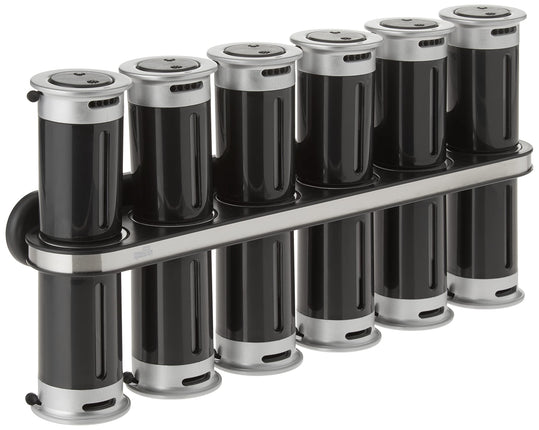 Zervo Wall Mounted Magnetic Spice Bar with 6 Canisters