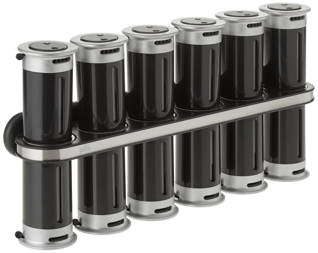 Zervo Wall Mounted Magnetic Spice Bar with 6 Canisters
