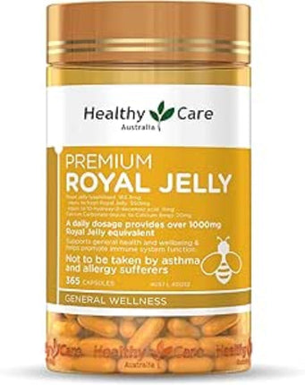 Healthy Care Royal Jelly for General Wellbeing and Immune Support 1000mg 365 Capsules